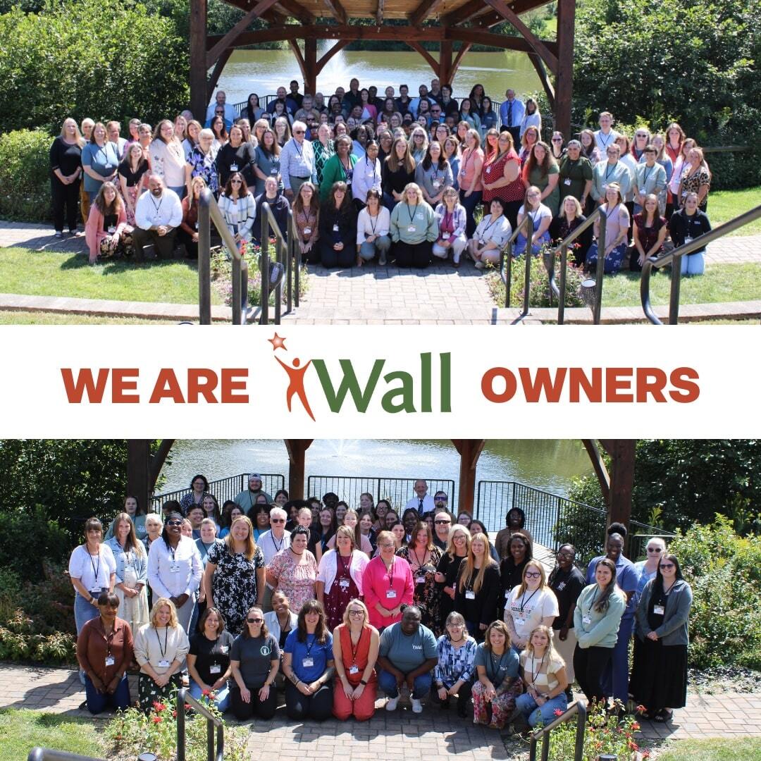 Group photos of staff with a text graphic reading “We are Wall Owners”